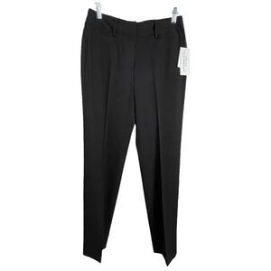 NWT Atelier Luxe‎ Boutique Narrow Leg Women's Size 4 Black Trousers Pants Career